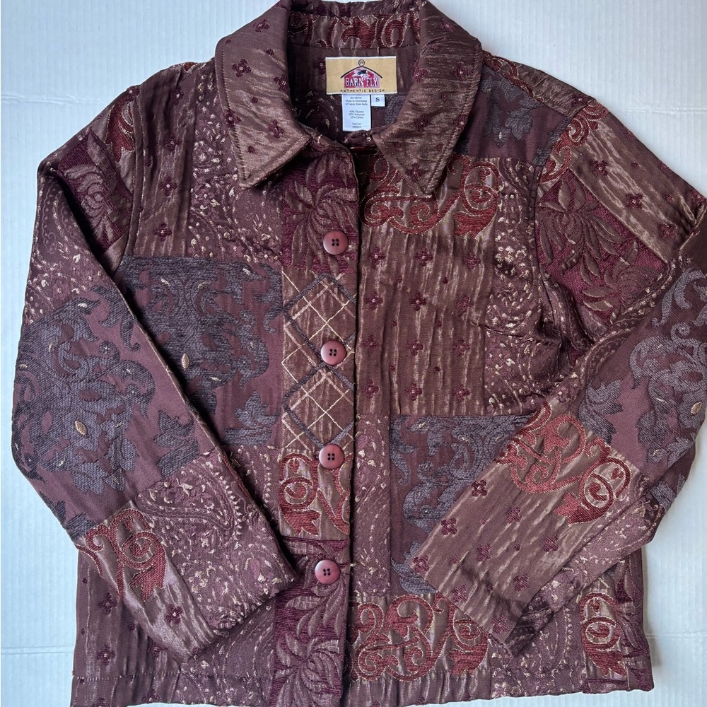 Barn Fly Authentic Design Patchwork Jacquard Butt… - image 4